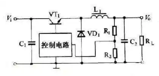 DC-DC降压电路工作原理简化说明图