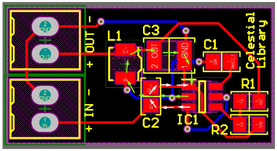 dc转dc降压电路pcb板图