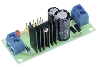 支持12v变5v输出的LM7805稳压器模块 支持12v变5v输出的LM7805稳压器模块