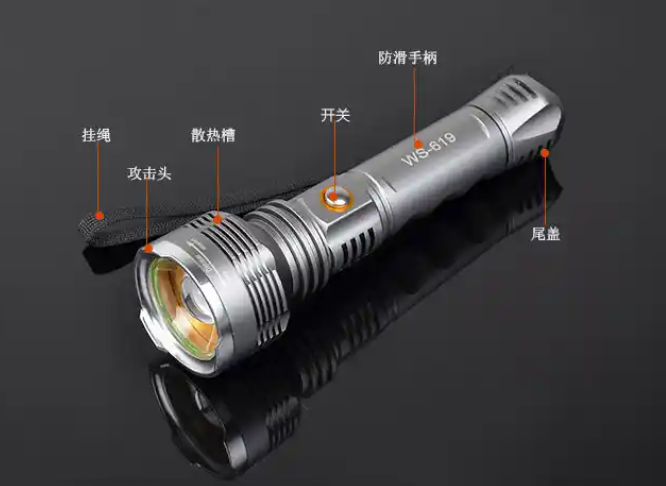强光手电筒的结构图