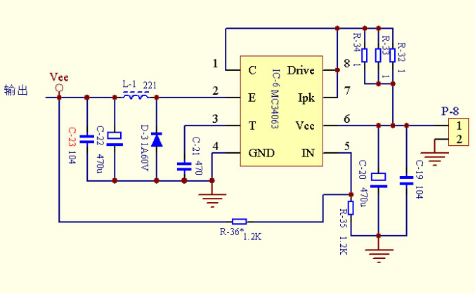 34063降压24v转5v电路 34063降压24v转5v电路