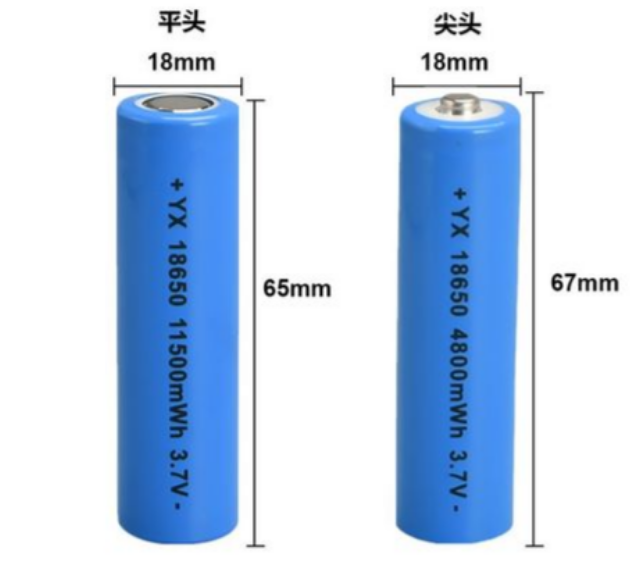 强光手电筒电池尺寸