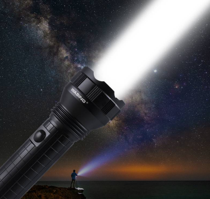 大号手电筒强光远射10000米是真的吗